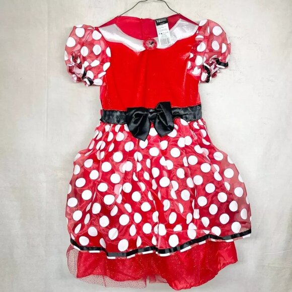 Disney Minnie Mouse Costume for Girls dress Red Polka Dot with ears size 6/6X - Picture 5 of 7